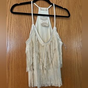 Rhinestone fringe top, size small, Altar’d State
